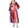 The Drop Women's Abito multicolore con collo asimmetrico e aperture, by @itsjuliettefoxx, L