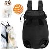 NNBWLMAEE Furry Pawsy - Trasportino per gatti, zaino regolabile per animali domestici, traspirante e delicato sulla pelle (nero, L)