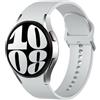 Mastten Compatibile con Samsung Galaxy Watch 7 6 5 4 Cinturino 44mm 40mm Donne Uomini, Cinturino Sportivo in Silicone Morbido per Galaxy Watch FE, Galaxy Watch 5 pro, Galaxy Watch 6/4 Classic, Argento