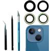 LiXiongBao 2 pz/set Posteriore Fotocamera Posteriore Vetro Lente di Ricambio per iPhone 13 e per iPhone 13 Mini con Adesivo Preinstallato+Kit di Strumenti di Riparazione