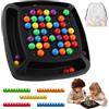 Yesmoyhe Eliminazione Gioco da tavolo Perline, 48 Pezzi Rainbow Puzzle Scacchi, Rainbow Scacchiera intellettuale, Gioco Di Eliminazione Della Palla Arcobaleno, Chess Board, per feste in famiglia