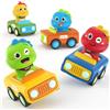 MOONTOY Giochi Macchinine per Bambini 1 2 3 Anni,4 Pezzi Set Macchinine per Bambini,Auto Giocattolo Macchinine Press and Go per 7 8 9 10 11 12 Mesi,Natale Compleanno Regalo per Bambino