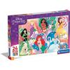 Clementoni - 24232 - Supercolor Puzzle - Disney Princess - 24 maxi pezzi - Made in Italy, puzzle bambini 3 anni, puzzle Clementoni, puzzle Disney, puzzle principesse, puzzle cartoni animati