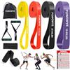 PUWOWYE Elastici Fitness, Elastico Fitness con Ancoraggio Porta, Maniglia e Copertura Protettiva, Elastici Palestra Bande Elastiche Fitness per Yoga/Potenziamento Muscolare/Allenamento Della Forza
