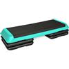 TREXO Step Aerobic per Esercizi Cardio Fitness Altezza Regolabile 10-15-20 cm, Ampia Superficie 109 x 41 cm, Resistente, Realizzato con Materiali di Alta Qualità, Supporta fino a 250 kg, VERDE