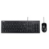 Asus U2000 Set tastiera e mouse ottico (formato tedesco, tastiera QWERTZ, mouse a 3 pulsanti) nero