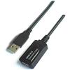 AISENS A101-0020 - Cavo prolunga USB 2.0 con Amplificatore, 15 m, con chipset avanzato, Colore: Nero