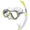 Seac Set Giglio, Set Snorkeling con Maschera Subacquea e Snorkel con Valvola di Spurgo Acqua per Adulti e Ragazzi, trasparente/giallo, ridotta