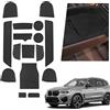 BIBIBO Tappetini antiscivolo compatibili con BMW X3 G01 / iX3 / X4 G02, X3 G01, antiscivolo, tappetini antiscivolo, tappetini per auto, console centrale auto, tappetini in gomma (nero)