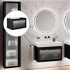 neoro n80 albus mobile La: 80 cm con 1 scomparto estraibile, con frontale in vetro profilato su telaio in alluminio, BN0432PG, n80 [Mobili da Bagno > Mobili Lavabo]