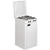 CFParker Parker Fornello Cucina a Gas Gpl 4 Fuochi con Valvola di Sicurezza con Mobile Portabombola Made in Italy - 541S