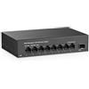YuLinca Switch gestito Easy Web a 8 porte 2,5 G, 8 porte Base-T da 2,5 Gbps e 1 slot SFP+ 10 G, supporta LACP/QOS/VLAN/IGMP, mini switch gestito senza ventola 2,5 Gb