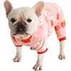 BT Bear - Pigiama per cani in morbido pile, tuta adorabile per animali domestici, tutina, costume per cuccioli, cani di taglia piccola e media, carlino, bulldog francese (XX-Large, Rosa Fragola)