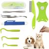 xnnmzhao Pinze per Zecche 9 in 1 Set Con Custodia, Pinze per Zecche Umane Per Cani, Scheda per Zecche Set Completo per La Rimozione di Zecche per Cani Umani Bambini (con Scatola di Immagazzinaggio)