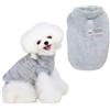 HenfuME cappottino cane taglia piccola,maglioncino cane taglia piccola pigiama per cani,cappotto cane vestiti per cani,vestiti per gatti chihuahua vestiti Facile da Indossare e Colori Vivaci(L,Grigio)