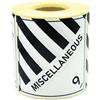 MD Labels Etichette avvertenza ADR 100x100 500 pezzi classe 9 con scritta MISCELLANEOUS - materiali e oggetti vari pericolosi