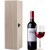 Rapidbok Scatola di Legno per Vino, Scatola Portabottiglie Personalizzata, Scatola di Legno per Bottiglia di Vino, Cassetta Legno Vino 1 Bottiglia, Scatola Legno con Coperchio per Vino, 35x10x10cm