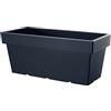 IMJ-Global Vaso per Fiori piante Rettangolare Lofly Case Decorativo in Plastica Alto 22 cm da interno esterno 28x58 cm Rettangolare Nero Design Moderno 26 Litri