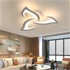 Comely - Plafoniera LED da soffitto moderna 36W, 4000LM. Design creativo a fiore in acrilico, adatta ad ogni spazio come: camera da letto, soggiorno o studio. Luce bianca calda 3000K. bianco,52cm.