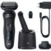 Braun Rasoio Elettrico Wet&Dry con Stazione di Ricarica Autonomia 50 Minuti colore Nero Serie 5 52-N7200CC