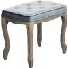 DecHome Set 2 Sgabelli Newcastle in Velluto e Legno cm 50x36x47 h colore Grigio - HF807253