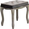 DecHome Set 2 Sgabelli Newcastle in Velluto e Legno cm 50x36x47 h colore Taupe - HF807251