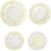TAVOLA 18 PZ POLLINE GIALLO NEW BONE CHINA