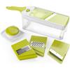 MANDOLINA REGOLABILE VERDE ABS C/CONTENITORE PS E LAME INOX