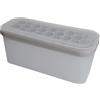 STAMPO PER CUBETTI GHIACCIO GRIGIO C/COPERCHIO E CONTENITORE TRASPARENTE SILICONE