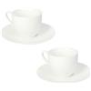 TAZZINA CAFFE SET 2 PZ TOTAL WHITE NEW BONE CHINA