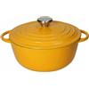 CASSERUOLA COCOTTE GIALLA GHISA SMALTATA CAPACITA' 3 LT