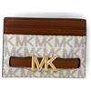 Michael Kors 35S3G6RD3B Vaniglia Bianco/Marrone Con Oro Hardware Porta Carte Donna