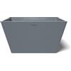POTS&MORE Prismo Bowl 31 VP323101 - Vaso per piante da appartamento, ø 31 cm, design quadrato, colore grigio, altezza 16,3 cm, in plastica, per piante da appartamento