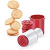 Wintem Set Timbro e 6 Stampini per Biscotti Natalizi in Silicone 5,5 cm - Materiali Sicuri e Resistenti - Forme con Diversi Motivi Natalizi - Facile e Pratico da Usare - Lavabile in Lavastavoglie