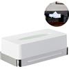 Avilia Contenitore Porta Salviette Cosmetiche - Porta Tovaglioli e Fazzoletti, in Acciaio Inox, ‎26.5x17x14cm, Bianco
