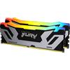 Kingston Technology Memoria Kingston Technology FURY 48GB 8400MT/s DDR5 CL40 CUDIMM (Kit da 2) Renegade RGB Silver XMP [KF584CU40RSAK2-48]