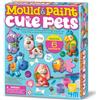 4M Modella e Dipingi Simpatici Animali - Kit Creativo Set Gesso per Creare Magneti per il Frigo e Spillette, Gioco Educativo per Bambini, Regalo Artistico Fai-da-Te