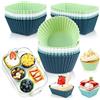 Byffoer Pirottini per muffin in silicone, riutilizzabili, in silicone, per muffin, cupcake, torte, mini pirottini antiaderenti