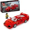 Lego Speed Champions Supercar Ferrari F40 Modellino di Auto Sportiva da Costruire, Macchina Giocattolo da Collezione con Minifigure del Pilota