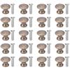 HEEPDD Mini Manopole per Cassetti, Set da 20 Pezzi, Stile Vintage a Fungo, Metallo, per Armadi e Contenitori di Gioielli, Foro Singolo