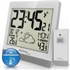 techno line Technoline WS8119 - Orologio da parete digitale senza fili, con display della temperatura e previsioni meteo