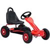 vidaXL Go Kart a Pedali con Pneumatici Rosso