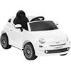 vidaXL Auto Elettrica per Bambini Fiat 500 Bianca