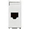 Vimar 14339.6 Plana Presa RJ45 Netsafe Cat 6, non schermata, cablaggio universale T568A/B, 8 contatti, UTP 110