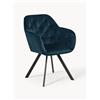 AC Design Sedia girevole con braccioli in velluto Lucie -
