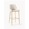 Westwing Collection Sedia da bar in velluto Ava