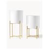 Westwing Collection Set di 2 portavasi alti in metallo Mina