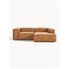 Westwing Collection Divano angolare componibile 2 posti in pelle Lennon