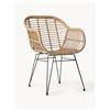 Westwing Collection Sedie con braccioli in polirattan Costa 2 pz