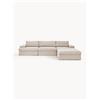 Westwing Collection Divano componibile 4 posti con poggiapiedi (sinistra/destra) Russell - Beige